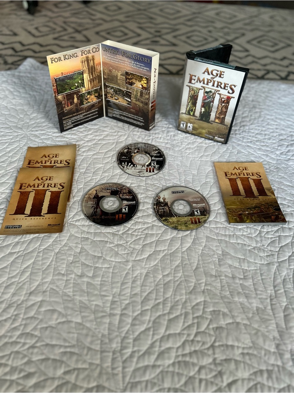 Age of Empires III Complete PC CD-ROM Game Set 3 Discs Manual Case